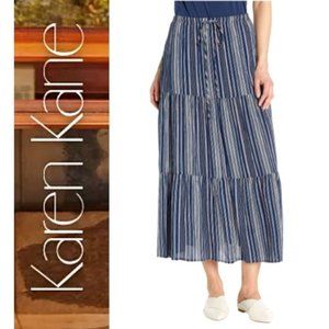 Navy Stripe Tiered Midi Skirt NWT! :-)